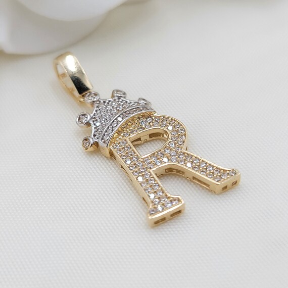 14 karat gold initial cheap pendant