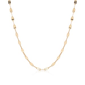 Solid 14k Hammered Mirror Necklace - 1.5MM - Dainty Sparkling Necklace - Perfect For Her