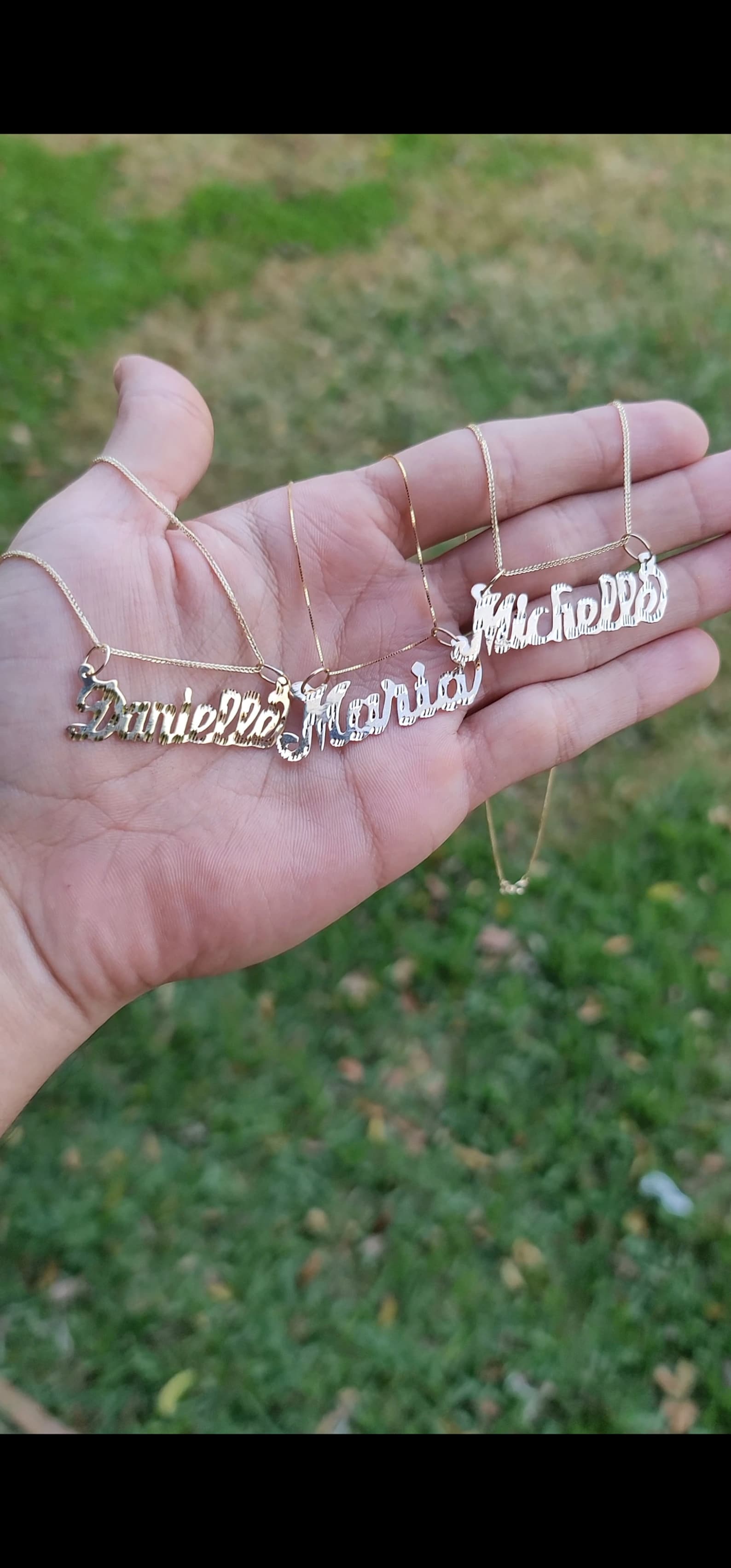 Handmade Solid Gold Custom Name Plate Necklace - Etsy