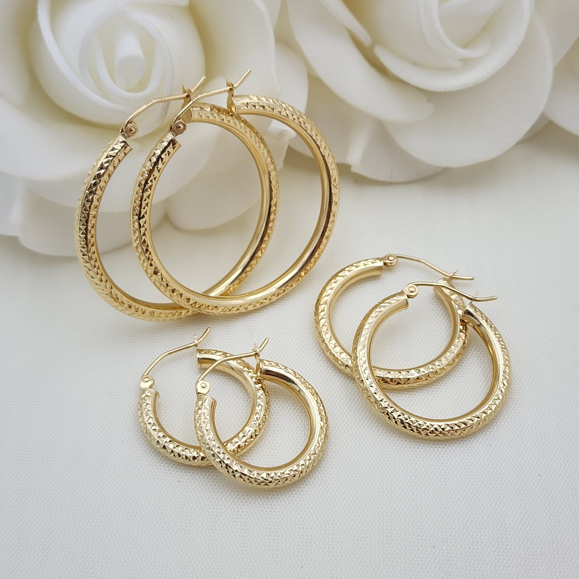 Buy 3mm Thick Gold Hoops Online In India - Etsy India