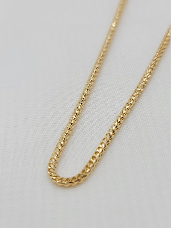 14k Solid Gold Franco Chain 24 Inches 2.2mm Fine Jewelry Men s