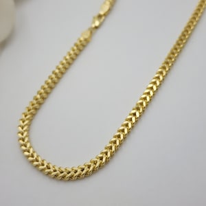 Real 14k Gold 4MM Thick Square Franco Chain 24 Inches - Etsy