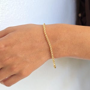 14k Yellow Gold Rolo Bracelet  (2.50 mm) main image 1