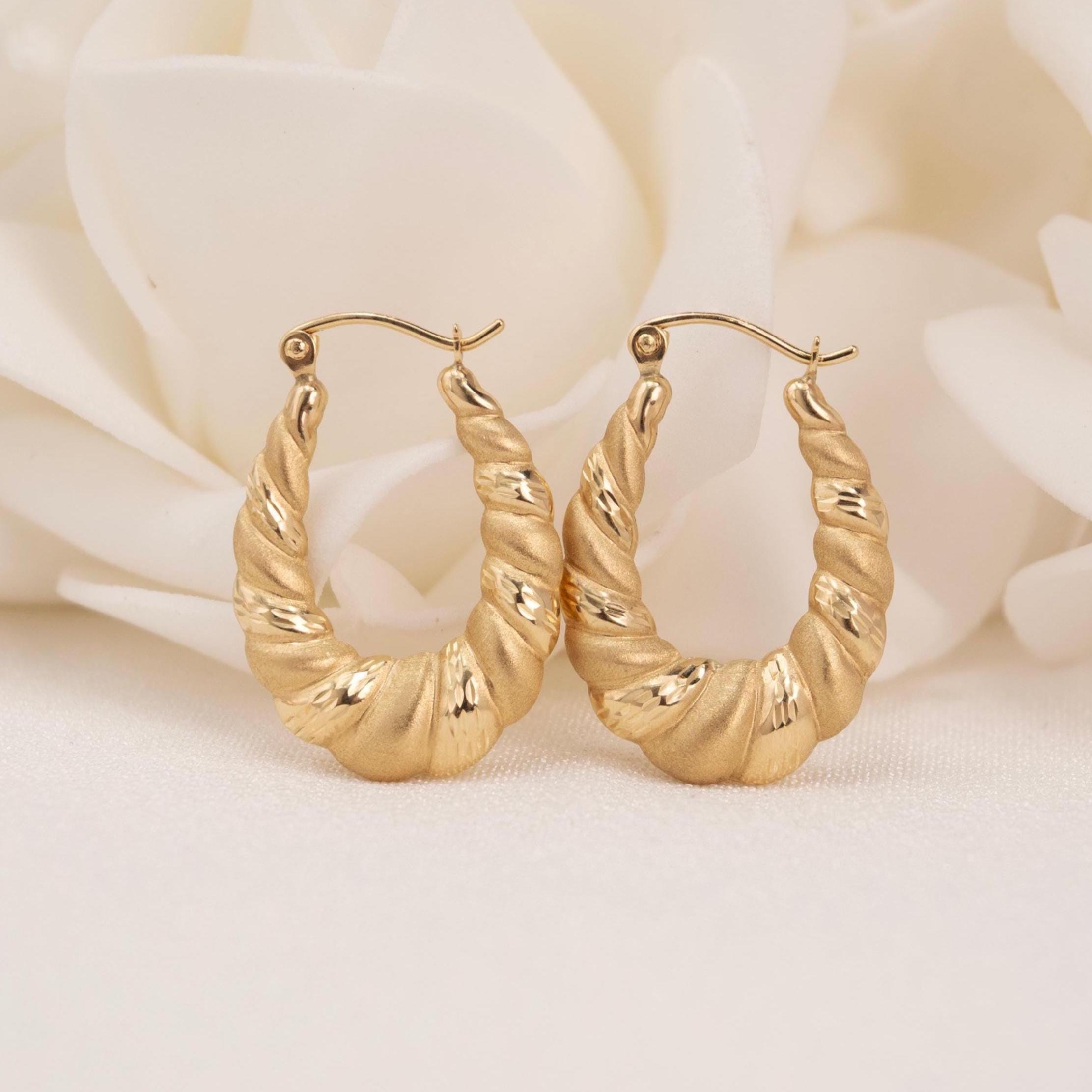 Orecchini Martellati A Cerchio Aperto In Oro Giallo 750 | GV - Foto 6