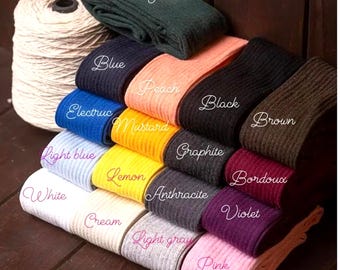 Girls Ribbed Cotton Tights 146-152 cm (11-12 Years) – Kids School Tights, Teen Girl Stockings, Soft Stretch Children Hosiery, 95% cotton