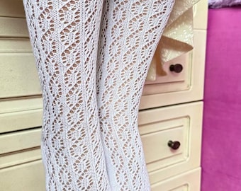 Premium Spitzenstrumpfhose für Mädchen, Baumwollstrickerei Strumpfhosen, Elegante Baby & Kleinkind Strumpfhosen, Neutrale Farben, Minimaler Stil