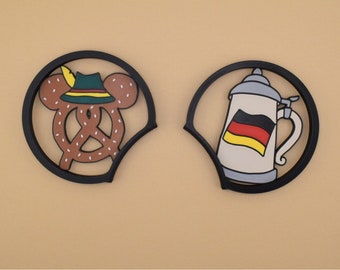 3D Interchangeable printed Germany Ears set (ears only listing)/ mouse ears/ pretzel ears/ drink around the world/ unique mouse ears