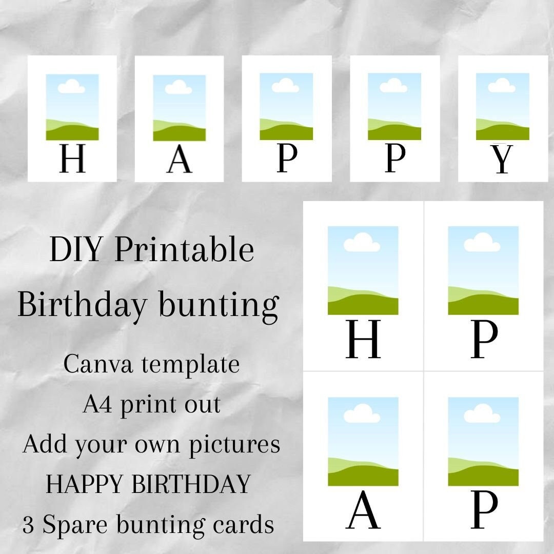 editable-happy-birthday-photo-bunting-printable-bunting-photo-cards-diy-birthday-decoration-digital-download-etsy