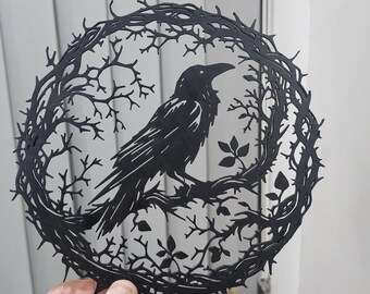 gothic raven wall art