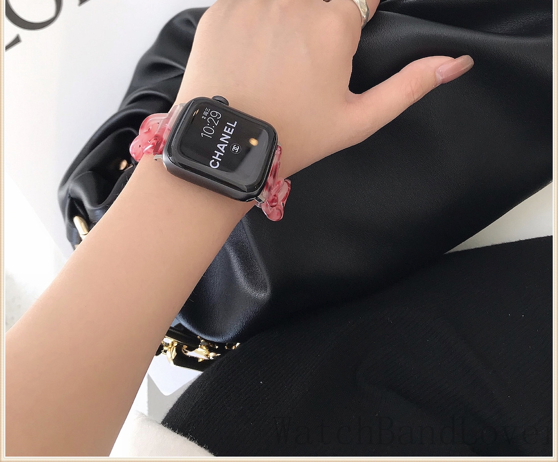 Pink Apple Watch Band 38mm 40mm 42mm 44m Lightweight Resin Etsy