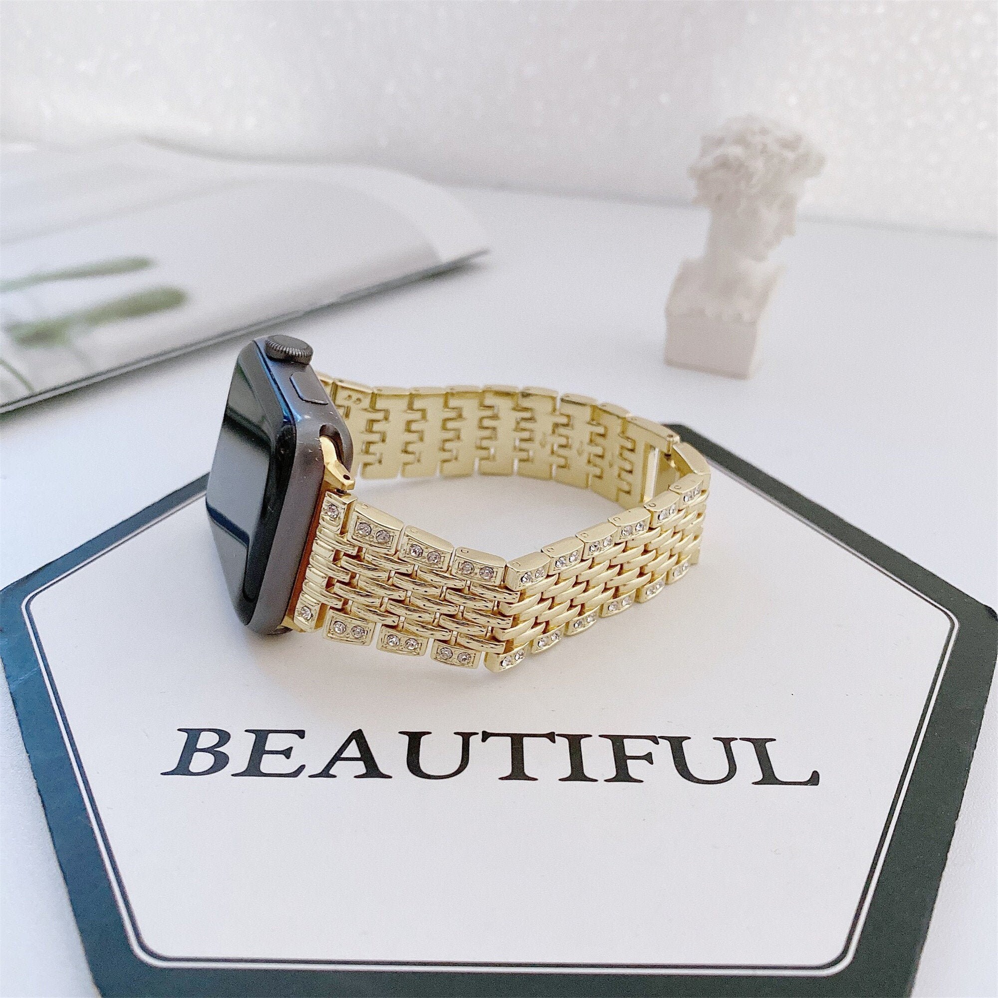 Gold Apple Watch Band 38mm 40mm 42mm 44mm Iwatch Stainless Etsy