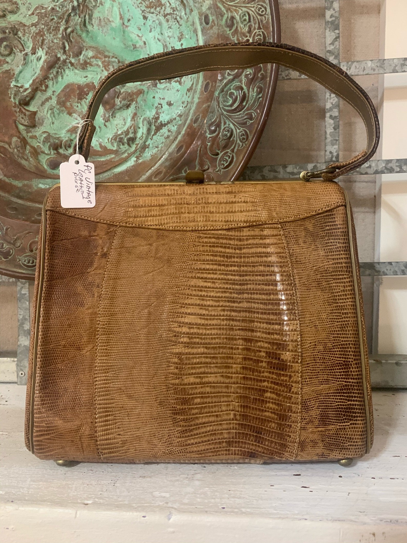 Vintage Leather Purse Woman's Leather Bag Etsy