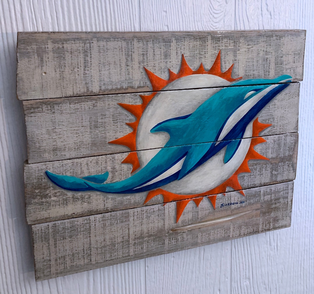 Miami Dolphins Pallet Wall Hanging - Etsy