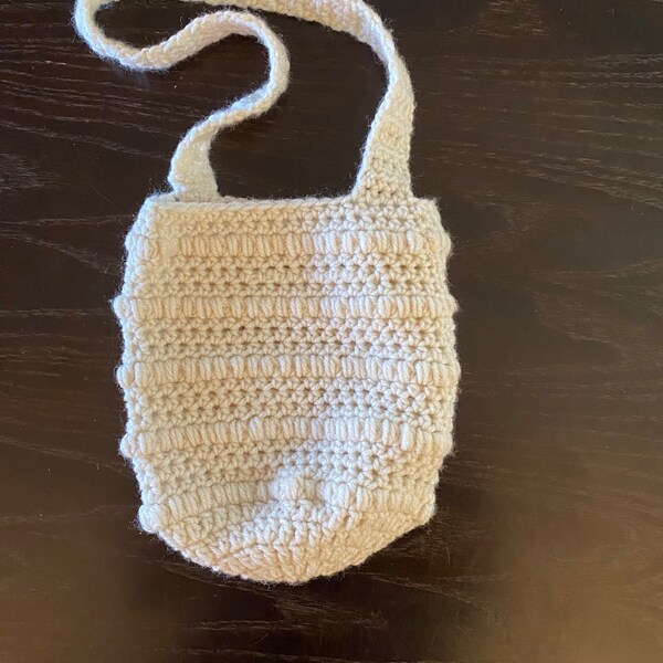 Small Cream Tote Bag | bag | clutch | small tote bag | crochet bag | gift bag | reusable bag | market tote | fair outfit | gift | childs bag