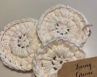 White Cotton Rounds | reuseable self care | bathroom needs | sustainable | eco-friendly | home spa | zero waste | bathroom needs | gifts
