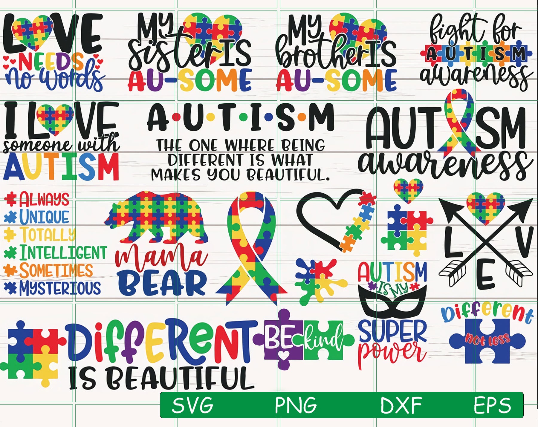 Download Autism SVG Bundle / Cut Files / Commercial use / Cricut / Clip | Etsy