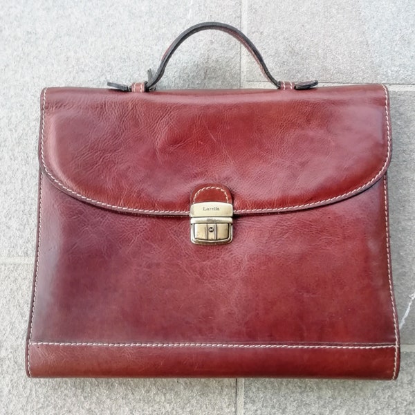 Larella Pelletteria Firenze - Bolso de mano - cuero hecho a mano - Italia 1990/1996