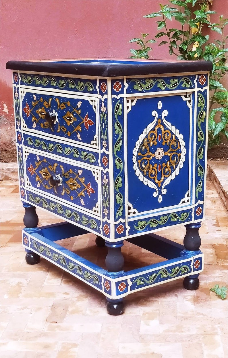 Berber Bedside Table Moroccan Bedside Bedside Etsy