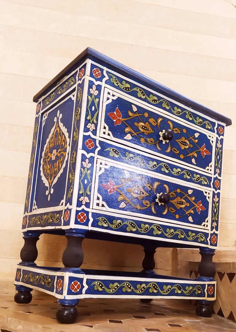 Berber Bedside Table Moroccan Bedside Bedside Etsy