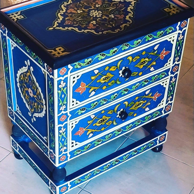 Berber Bedside Table Moroccan Bedside Bedside Etsy