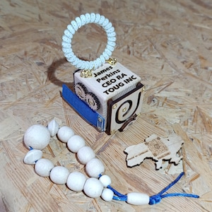 Personalized BusyCube, Dementia therapy Activity Toy, Birch Wood Fidget Cube, alzheimer therapy aid, senior anxiety relief image 20