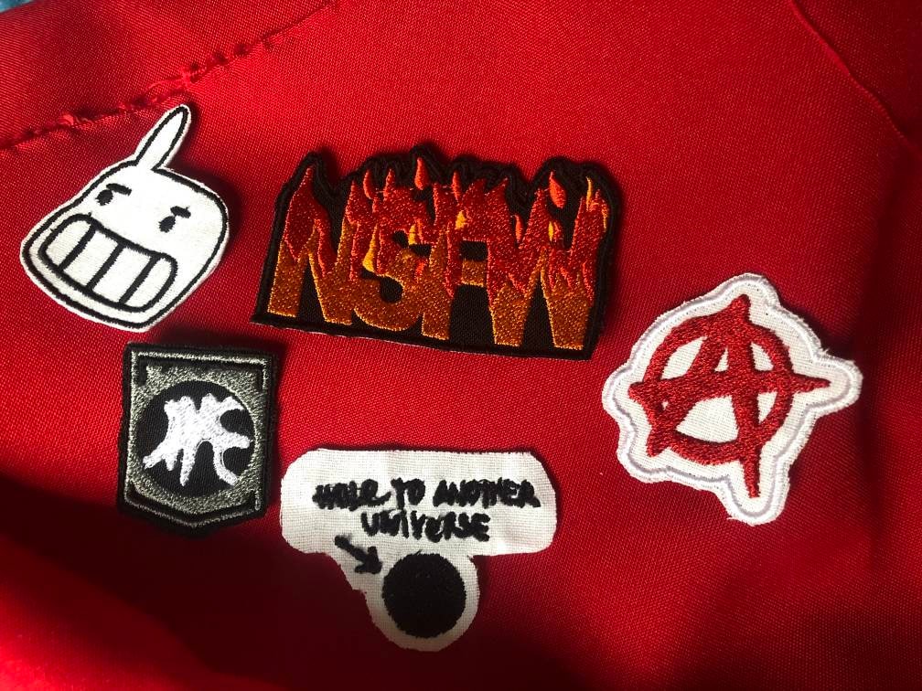 Sean's backpack embroidery patches set from strange 2 Etsy