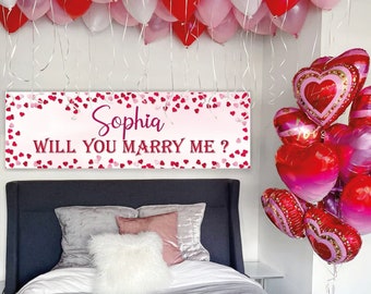 Will you marry me custom banner printable | Marry me signs | Proposal ideas | Marriage proposal | Engagement banner | DIGITAL FILE