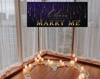 Will you marry me custom banner printable | Marry me signs | Proposal ideas | Marriage proposal | Engagement banner | DIGITAL FILE