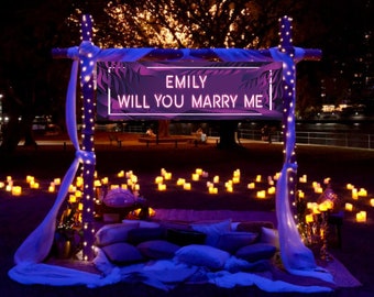 Will you marry me custom banner printable | Marry me signs | Proposal ideas | Marriage proposal | Engagement banner | DIGITAL FILE