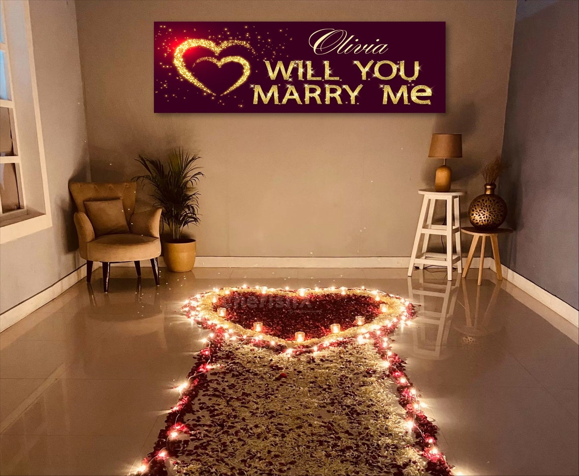 Will You Marry Me Banner Printable | Unique Personalized Engagement ...