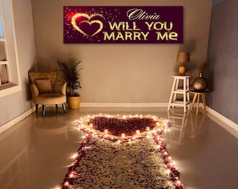Will you marry me banner printable | Unique personalized engagement decor | Marry me sign | Marriage proposal ideas | DIGITAL DOWNLOAD
