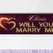 Will You Marry Me Banner Printable | Unique Personalized Engagement ...