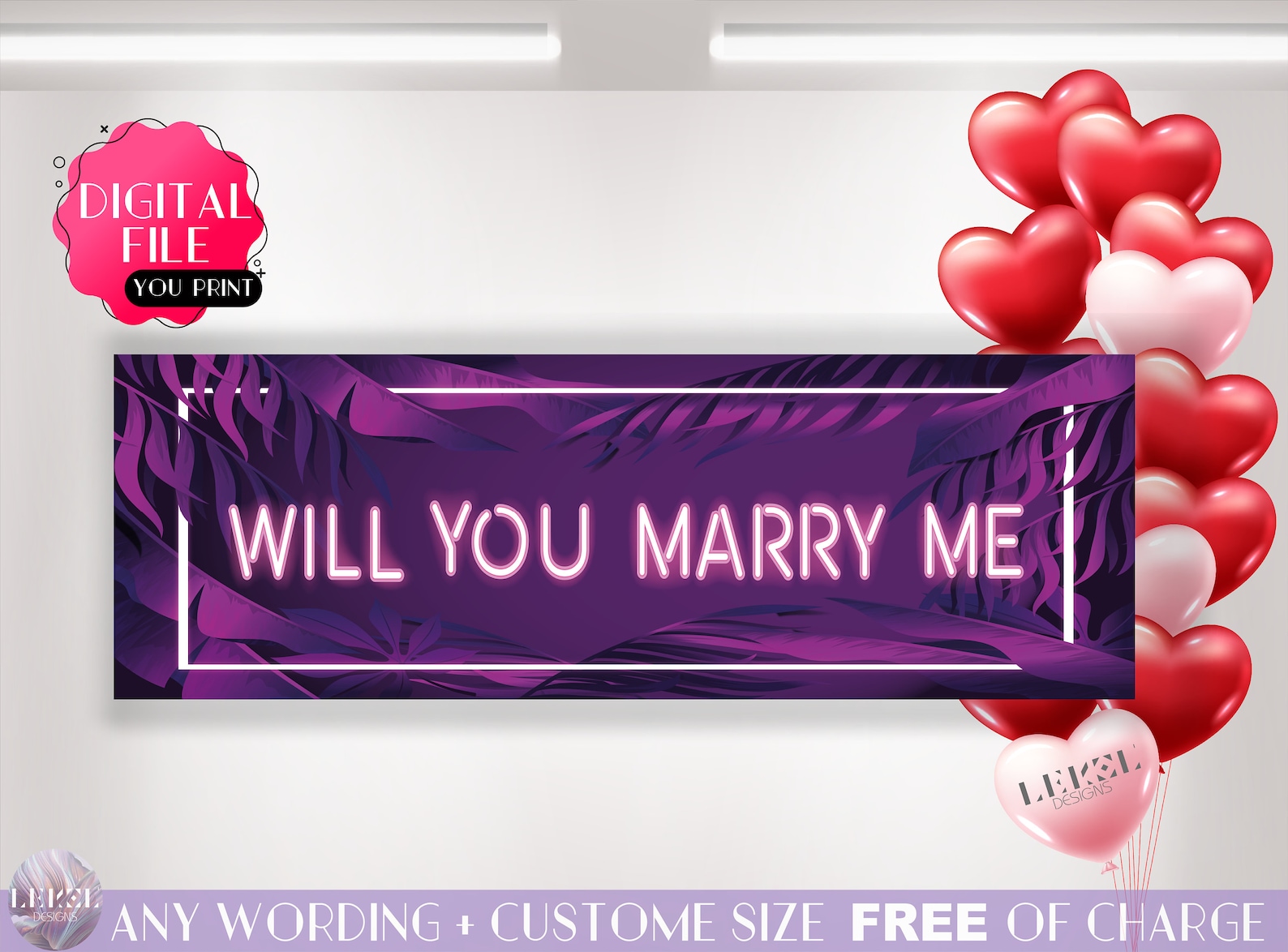 Will you marry me banner printable marry me signs proposal etsy