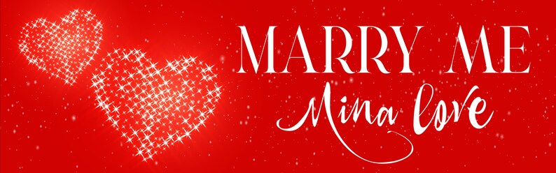 Will You Marry Me Banner Printable Unique Personalized Engagement Decor ...