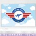 Airplane Personalized Banner Printable | Aircraft Bday Custom Decor ...