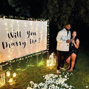Will you marry me banner printable | Unique personalized engagement decor | Marry me sign | Marriage proposal ideas | DIGITAL DOWNLOAD