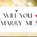 Will You Marry Me Banner Printable Unique Personalized - Etsy