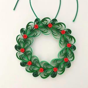 Ghirlanda di Natale / Ghirlanda di Natale quilled / Ornamento di carta / Carta quilling / Albero ornamentale / Arredamento fatto a mano / Regalo ecologico