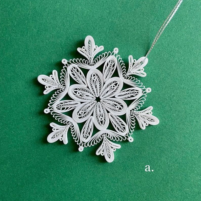 Christmas Tree Ornament Quilled Snowflake Christmas Mandala Snowflake ...