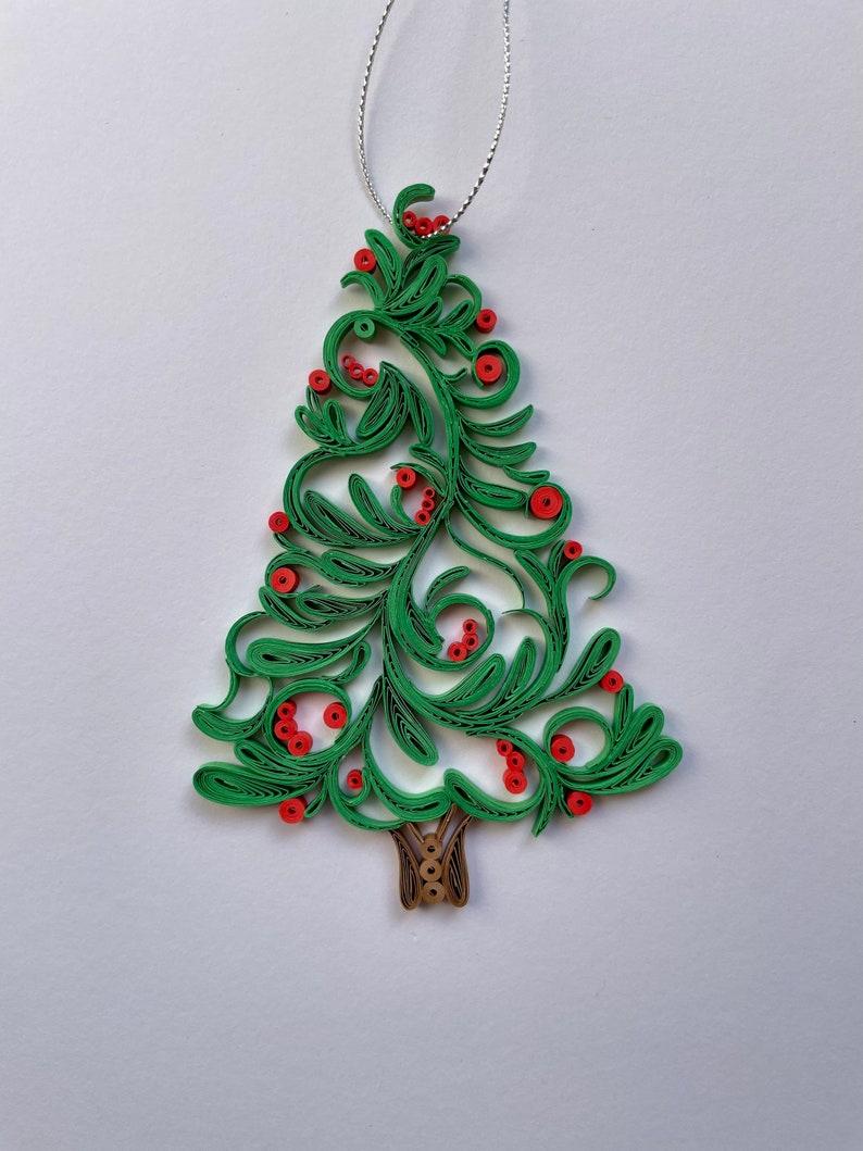 Quilled Christmas Tree / Christmas Tree / Paper Ornament / Quilling