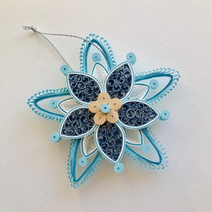 3D Star ornament - House Ornament - Quilled ornament - Quilling Christmas - Christmas star Ornament - Eco Friendly Gifts