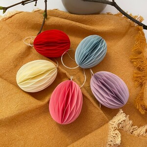 Uova di Pasqua appese, Uova di Pasqua, Wabeneier di Pasqua, Uovo a nido d'ape, Uovo di carta, Decorazione scandinava, Decorazione fatta a mano, Ornamenti ecologici, Osterei
