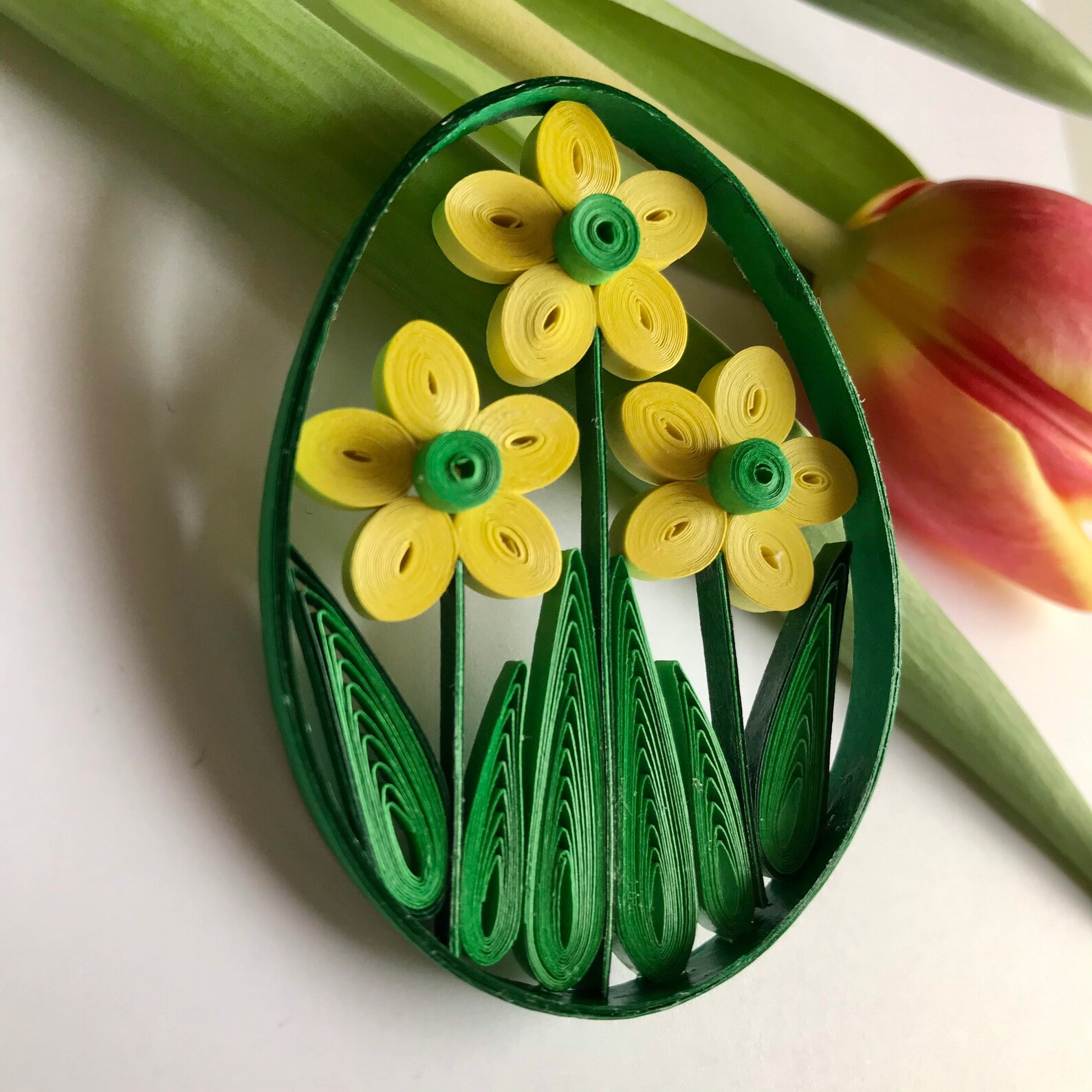 Haging Easter Eggs / Quilling Easter Eggs / Spring Decor / Etsy