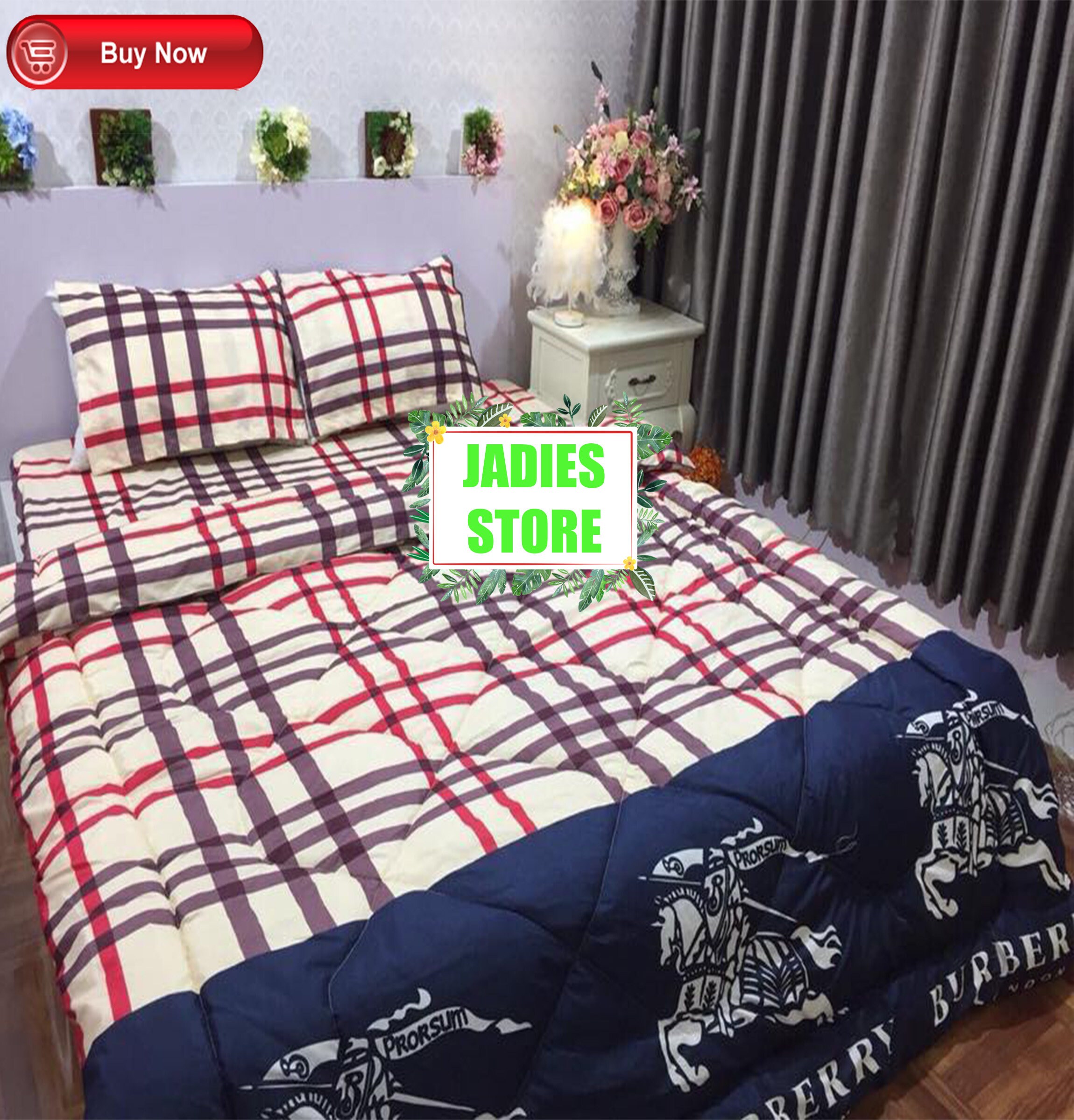 Burberry Bedding set Premium Fashion Bedding Set Set of 5 Etsy