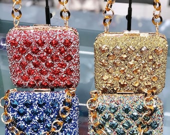 Evening Bag, Evening Purse, Rhinestone Bag, Rhinestone Purse, Rhinestone Clutch, Bridal Bag, Bridal Purse, Bag For Wedding, Gift For Her
