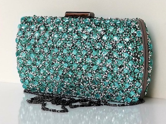 Jeweled clutch purse sale