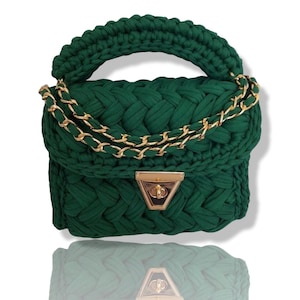 Bag, Women’s Bag, Crochet Bag, Green Bag, Emerald Green, Summer Bag, Hand Bag, Handmade Bag