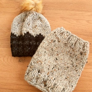 Winter warm gestrickte Schal Mütze Hut Set für Frauen, Pom Pom Hut, Hut Schal Set, Hut Schal Combo, Wolle Hut Schal Set, gestrickte Hut Schal Set
