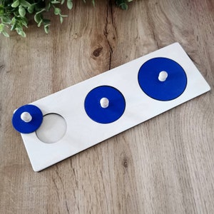 Sortierbrett Kreise, Puzzle Sortier Spiel, Figuren Sortieren , Montessori, Waldorf, Holzspielzeug