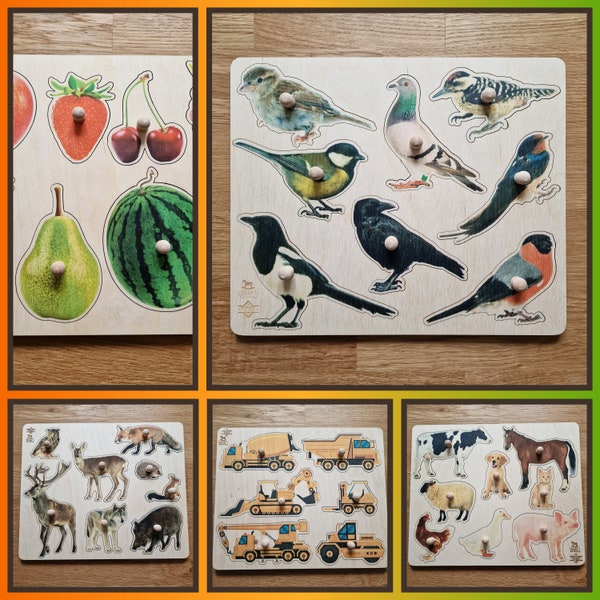 wooden puzzles for kids, wooden toys children,  montessori puzzles for 3 year olds
